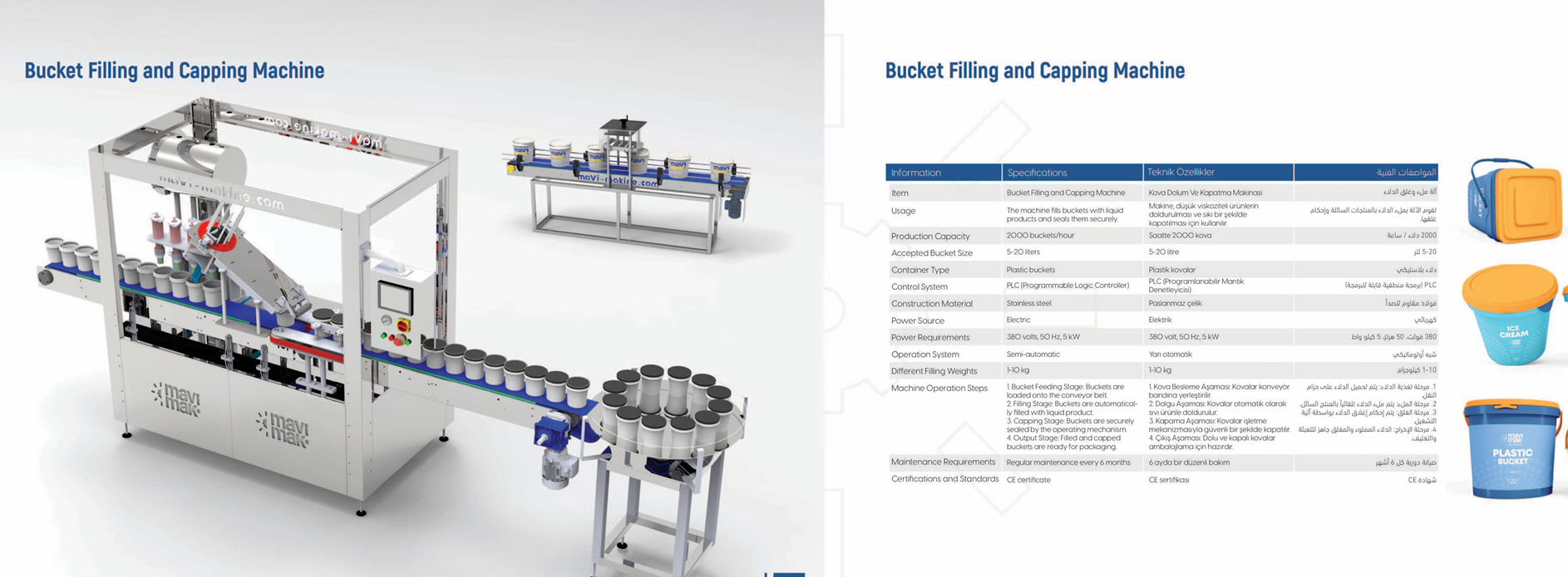 Bucket Filling and Capping Machine